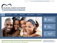 Tablet Screenshot of gilmorefamilydental.com